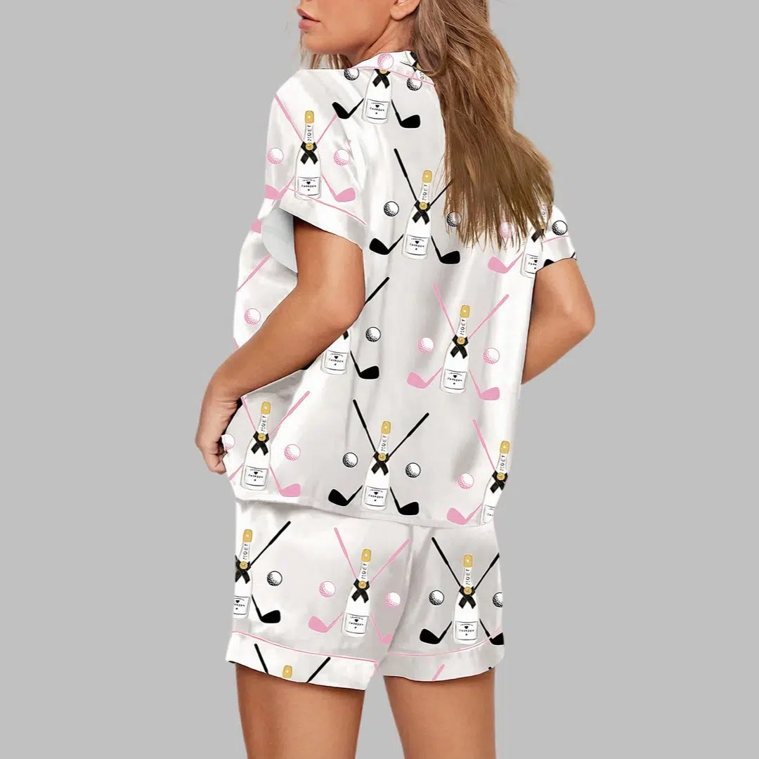 Golf Party Par Print Pajama Set - Image 3