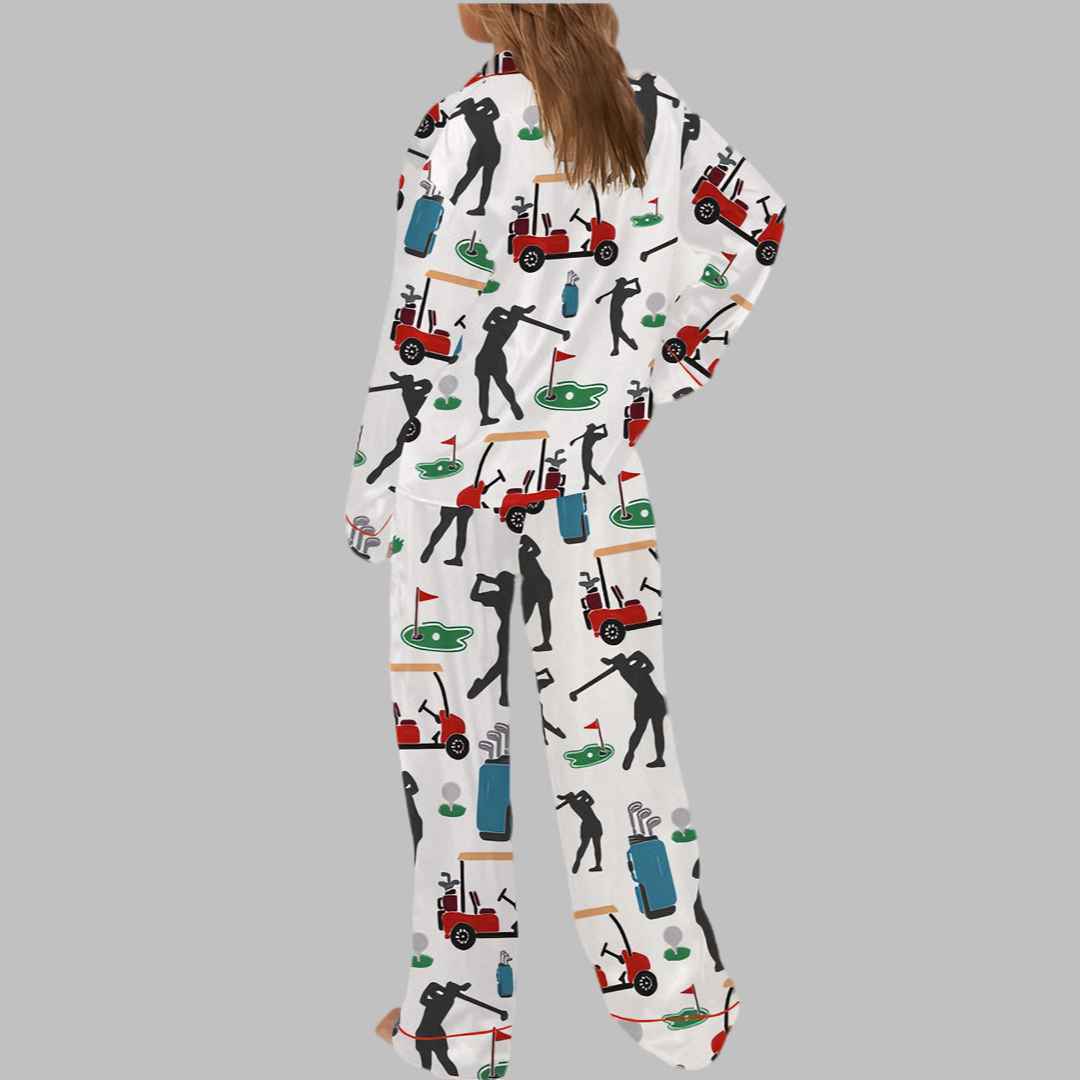 Golf Satin Pajama Set - Image 3