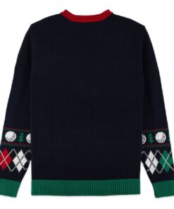 Alternative view of Golfing Santa Argyle Ugly Christmas Sweater