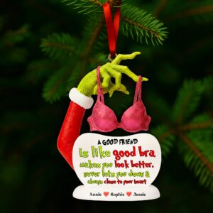 Alternative view of Good Bra Acrylic Ornament - Personalized Gift For Besties 06NALU271025