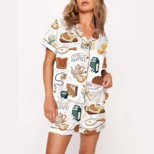 Alternative view of Good Morning Breakfast Kitchen Food Bread Art Print Pajama Set