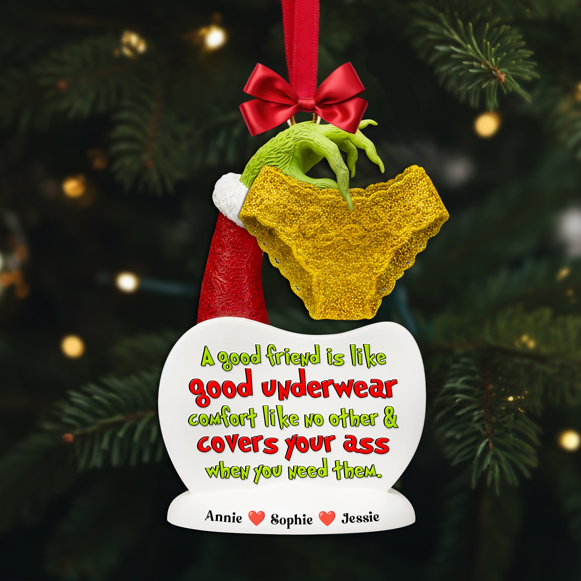 Good Underwear Acrylic Ornament - Personalized Gift For Best Friends 02NALU271025 - Image 4