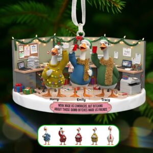 Goose Coworkers Ornament - Personalized Gifts For Coworkers Christmas Ornament 01NAMG281025