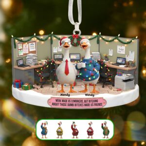 Alternative view of Goose Coworkers Ornament - Personalized Gifts For Coworkers Christmas Ornament 01NAMG281025