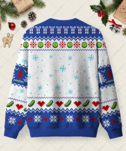 Alternative view of Got Any Christmas Pickles Ugly Christmas Fuzzy Fleece Sweatshirt