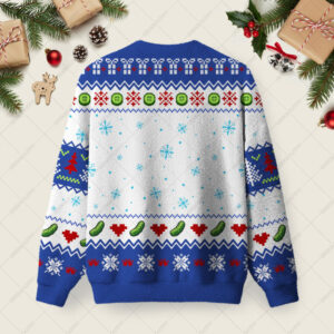 Alternative view of Got Any Christmas Pickles Ugly Christmas Fuzzy Fleece Sweatshirt