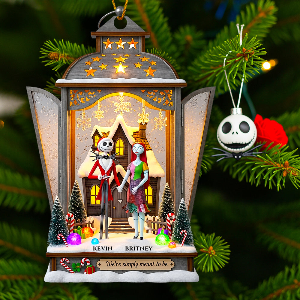 Gothic Christmas Lantern Ornament Personalized Gifts For Couple 05TGDT160825