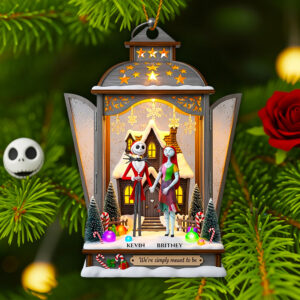 Alternative view of Gothic Christmas Lantern Ornament Personalized Gifts For Couple 05TGDT160825