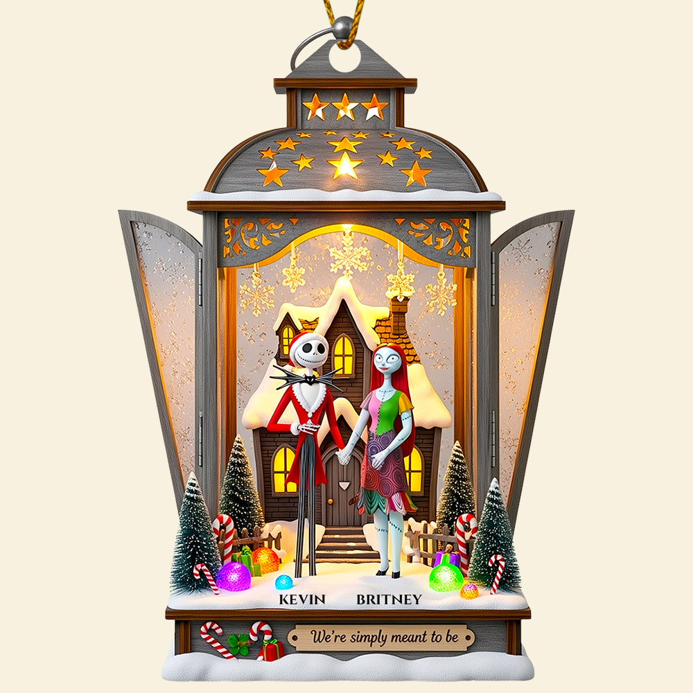 Gothic Christmas Lantern Ornament Personalized Gifts For Couple 05TGDT160825 - Image 3