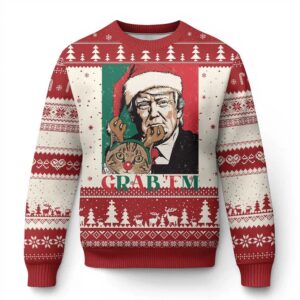 Grab Em Trump Ugly Christmas Sweater - Grishko.com