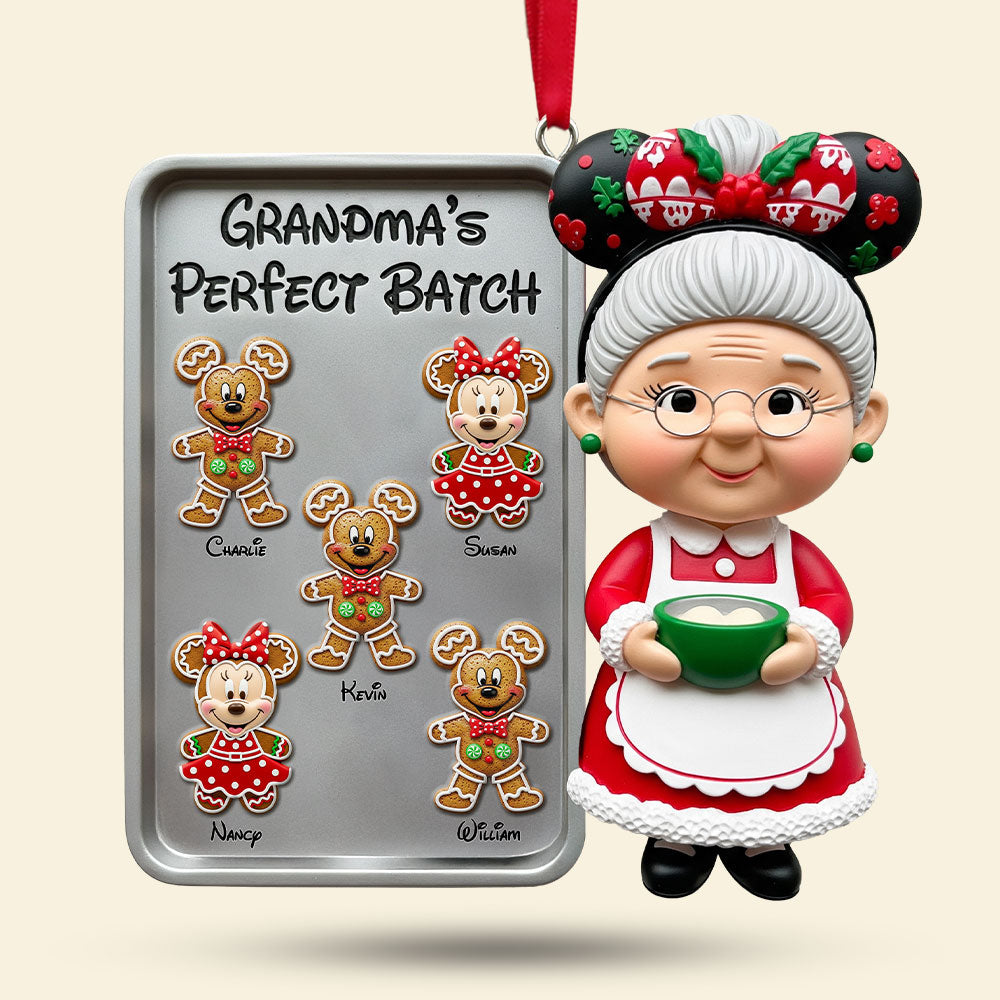 Grandma Gingerbread Kids Ornament - Personalized Gift For Grandma Christmas Ornament 02HUTI071125 - Image 3
