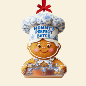 Alternative view of Grandma's Gingerbread Toile de Jouy Ornament - Personalized Gifts For Grandma Christmas Ornament 02PGTA170925