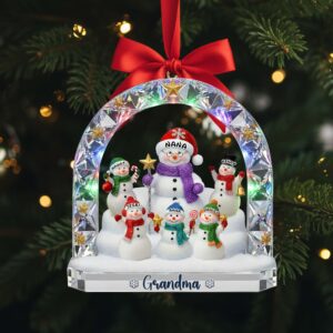 Grandma’s Snowman Family Ornament - Personalized Christmas Gift For Grandma 04TOLU250925