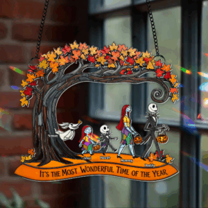Alternative view of Great Time Of Spooky Family Suncatcher - Personalized Gifts For Family 04OHLU040825
