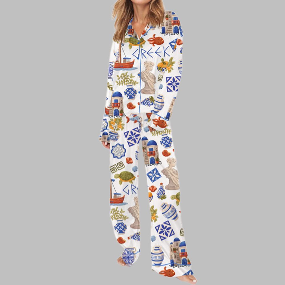 Greece Pajama Set For Women - Image 3