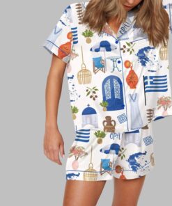 Alternative view of Greece Travel Pajama Set For Womens