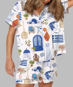 Greece Travel Pajama Set