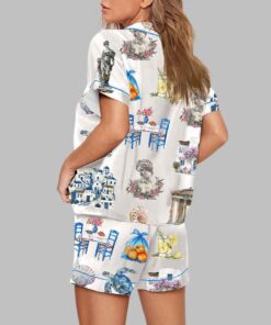 Alternative view of Greece Watercolor Summer Travel Pajama Set