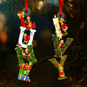 Alternative view of Green Alphabet Letter Ornament - Personalized Christmas Gifts 02ohdt231025