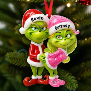 Alternative view of Green Couple Christmas Ornament Personalized Gifts For Couple 03DTDT130925