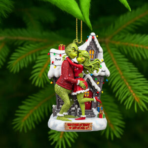 Green Couple Ornament - Personalized Gifts For Couple 01natn190825