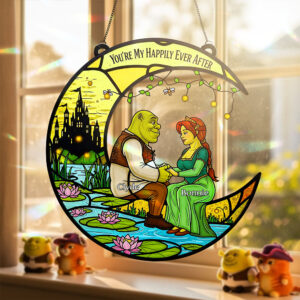 Alternative view of Green Couple Suncatcher - Personalized Gifts For Couple 01huta150825