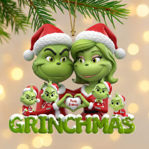 Alternative view of Green Family Ornament - Personalized Gifts For Family 03ohti200825