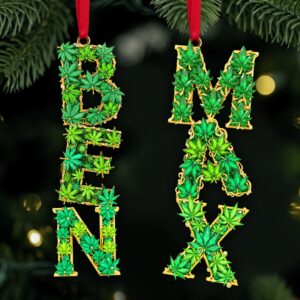 Alternative view of Green Leaf Acrylic Ornament - Personalized Gift For Stoners 06TOLU281025