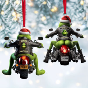 Green Monster - Personalized Christmas Gifts - Motorcycle Ornament