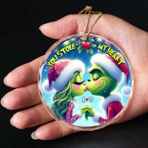 Green Monster Couple Ornament - Personalized Gifts For Couple