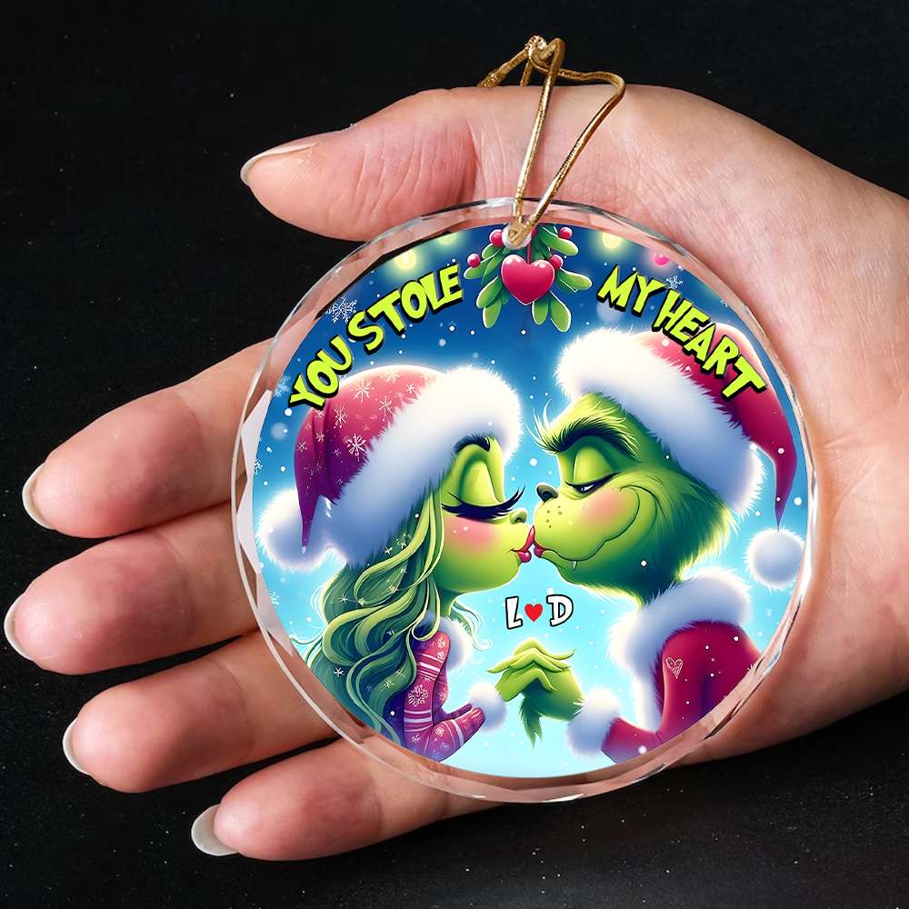 Green Monster Couple Ornament - Personalized Gifts For Couple