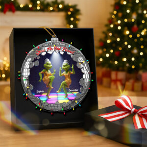 Green Monster Friends Acrylic Ornament - Personalized Gift For Besties 01TOQN051125