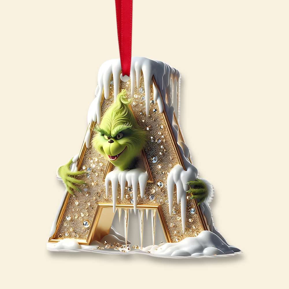 Green Monster Ornament - Custom Alphabet Letter Gifts - Image 5