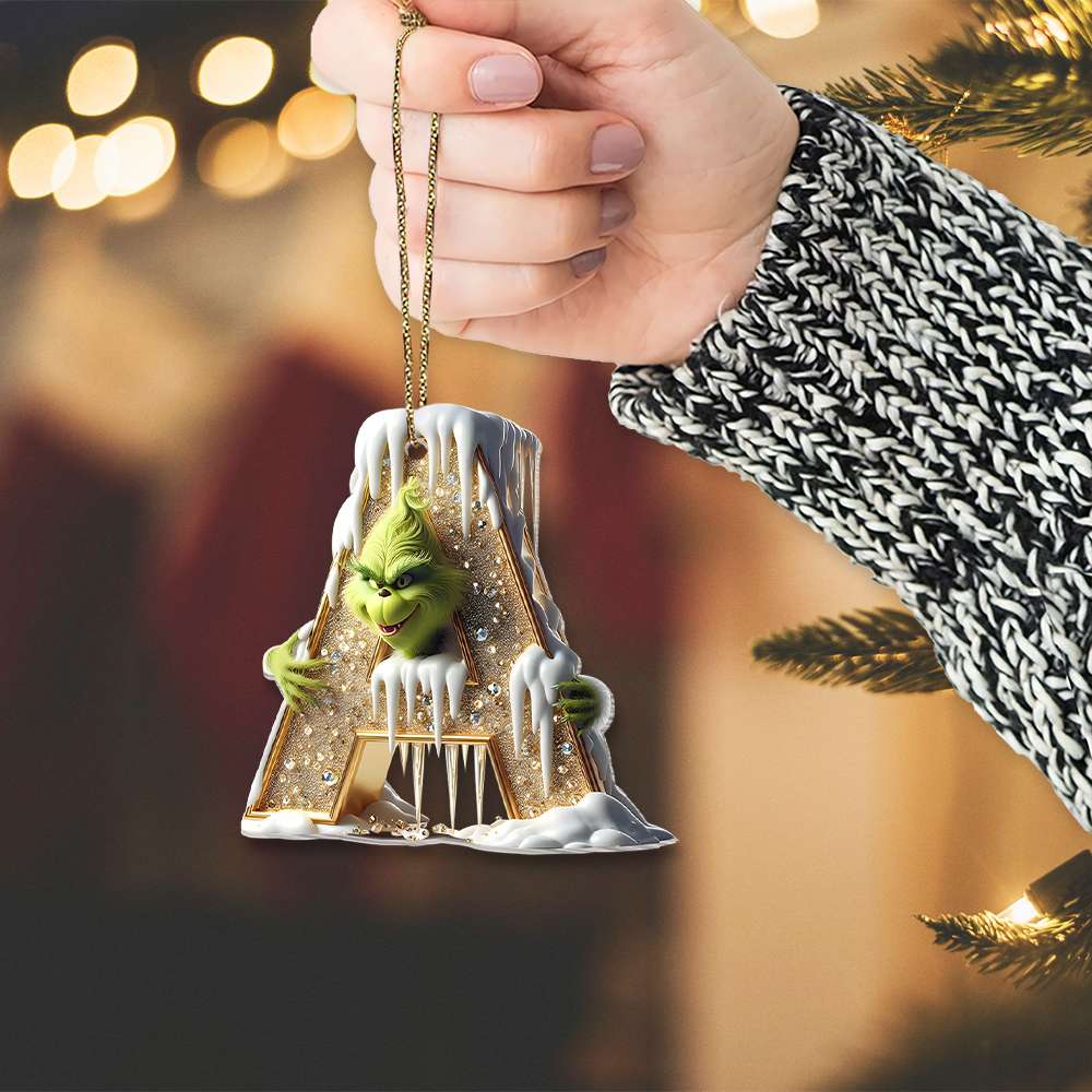 Green Monster Ornament - Custom Alphabet Letter Gifts - Image 4