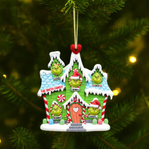Green Monsters' House Personalized Gifts For Family Christmas Ornament 03totn030925