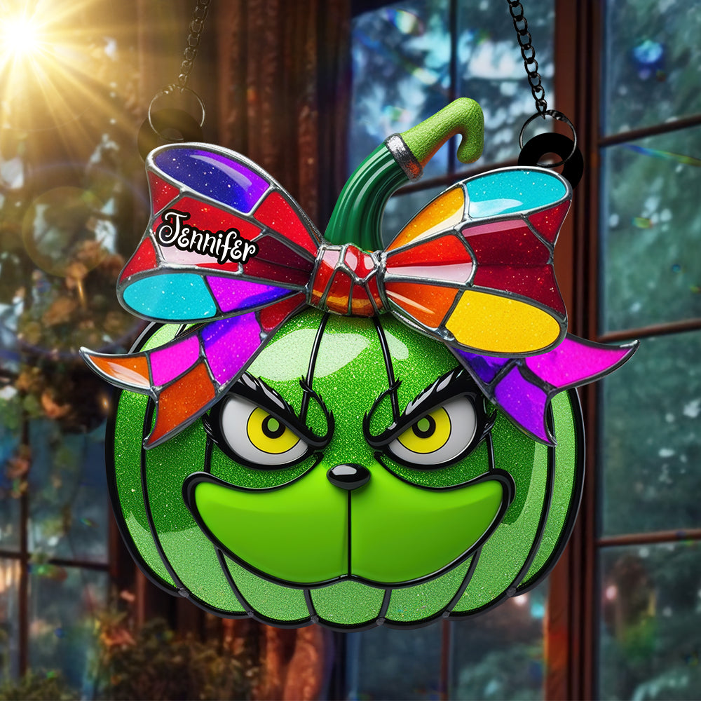 Green Pumpkin Suncatcher Ornament - Personalized Gifts For Movie Fans 05tgqn080825 - Image 3