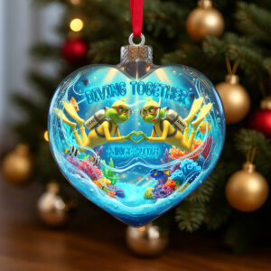 Green Scuba Diving Couple Ornament - Personalized Gifts For Scuba Diving Couple 01qhtn260925