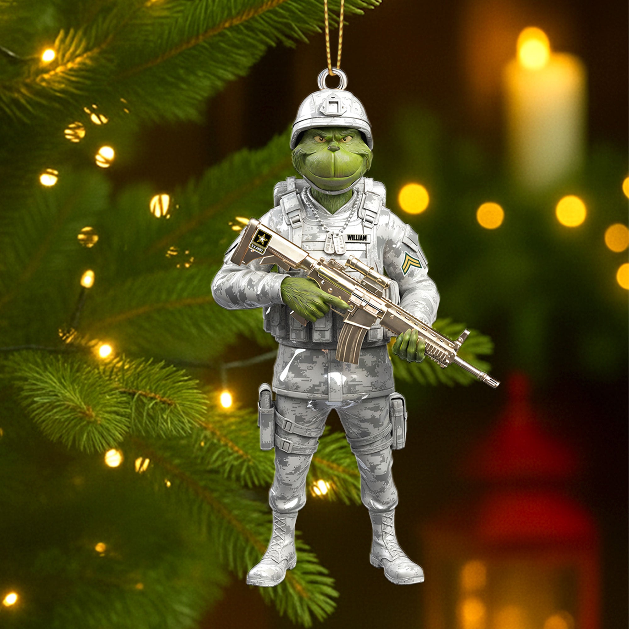 Green Veteran Ornament - Personalized Gifts For Veterans 02tgti110925 - Image 3