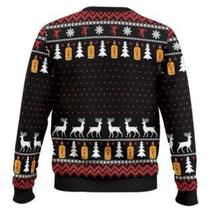 Alternative view of Grnch I Will Drink Fireball Everywhere Ugly Christmas Sweater
