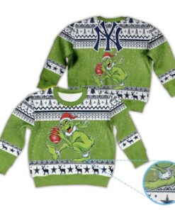 Alternative view of Grnch vs Yankees Ugly Christmas Sweater