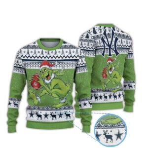 Grnch vs Yankees Ugly Christmas Sweater
