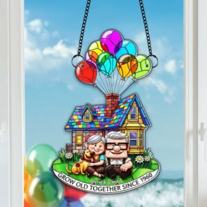 Alternative view of Grow Old Together Suncatcher - Personalized Anniversary Gifts For Old Couples 07OHLU140725