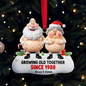 Alternative view of Growing Old Couple Ornament - Personalized Funny Gifts For Couple 04OHLU031025