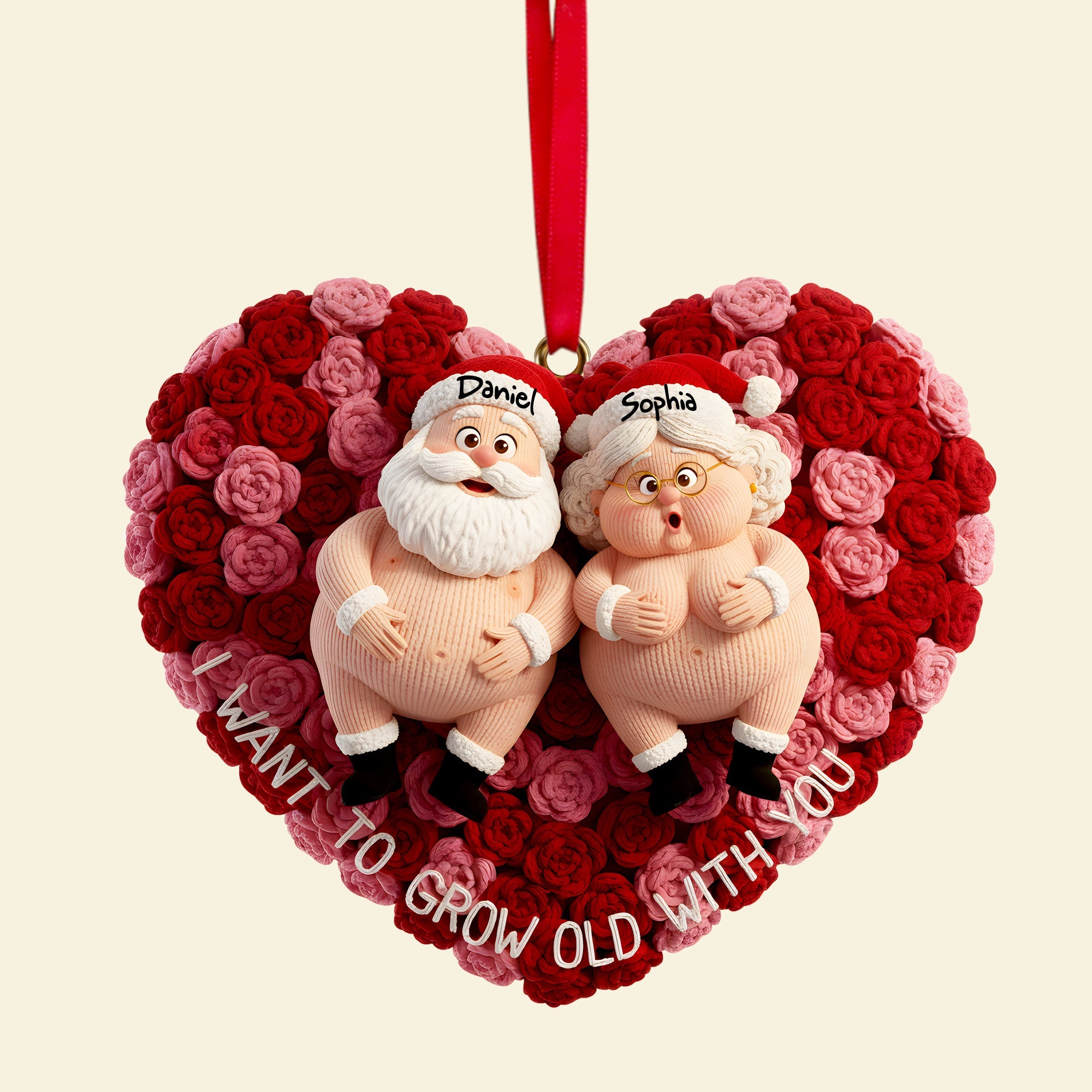 Growing Old Couple Ornament - Personalized Gifts For Couples 07OHLU231025 - Image 5