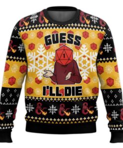 Guess I'll Die Dungeons & Dragons Ugly Christmas Sweater