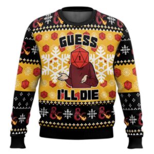 Guess I'll Die Dungeons & Dragons Ugly Christmas Sweater