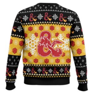 Alternative view of Guess I'll Die Dungeons & Dragons Ugly Christmas Sweater