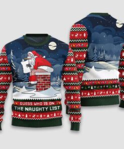 Guess Who On Naughty List Santa Ugly Christmas Sweater