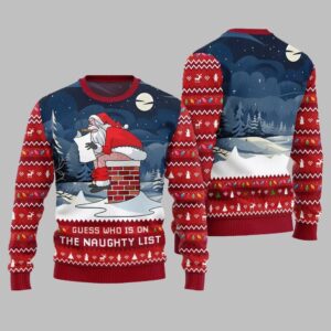 Guess Who On Naughty List Ugly Sweater Christmas 2025 - Grishko.com