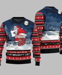 Alternative view of Guess Who On Naughty List Ugly Sweater Christmas 2025 